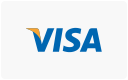 A imagem mostra o logotipo da VISA com a palavra "VISA" em letras maiúsculas azuis em negrito e uma forma diagonal amarela que faz parte do V em um fundo branco liso.